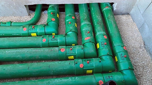 KPS 4” double wall 90° pipe elbows are a compact solution for projects where space is tight