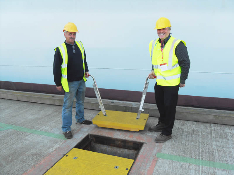Port of Felixstowe, UK, after installing composite trench covers