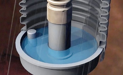 Water Entering Spill Container